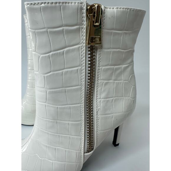 I.N.C. International Concepts Women's Sarishaa Zip Booties White Croc Size 6M - Picture 4 of 8
